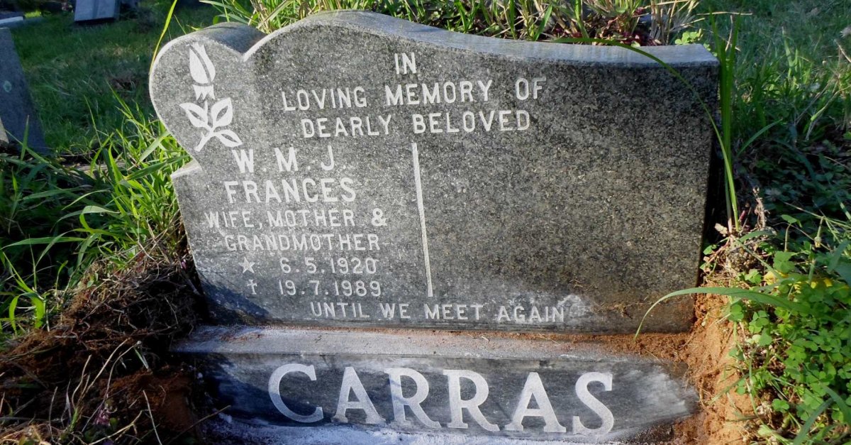 CARRAS W.M.J. Frances 1920-1989
