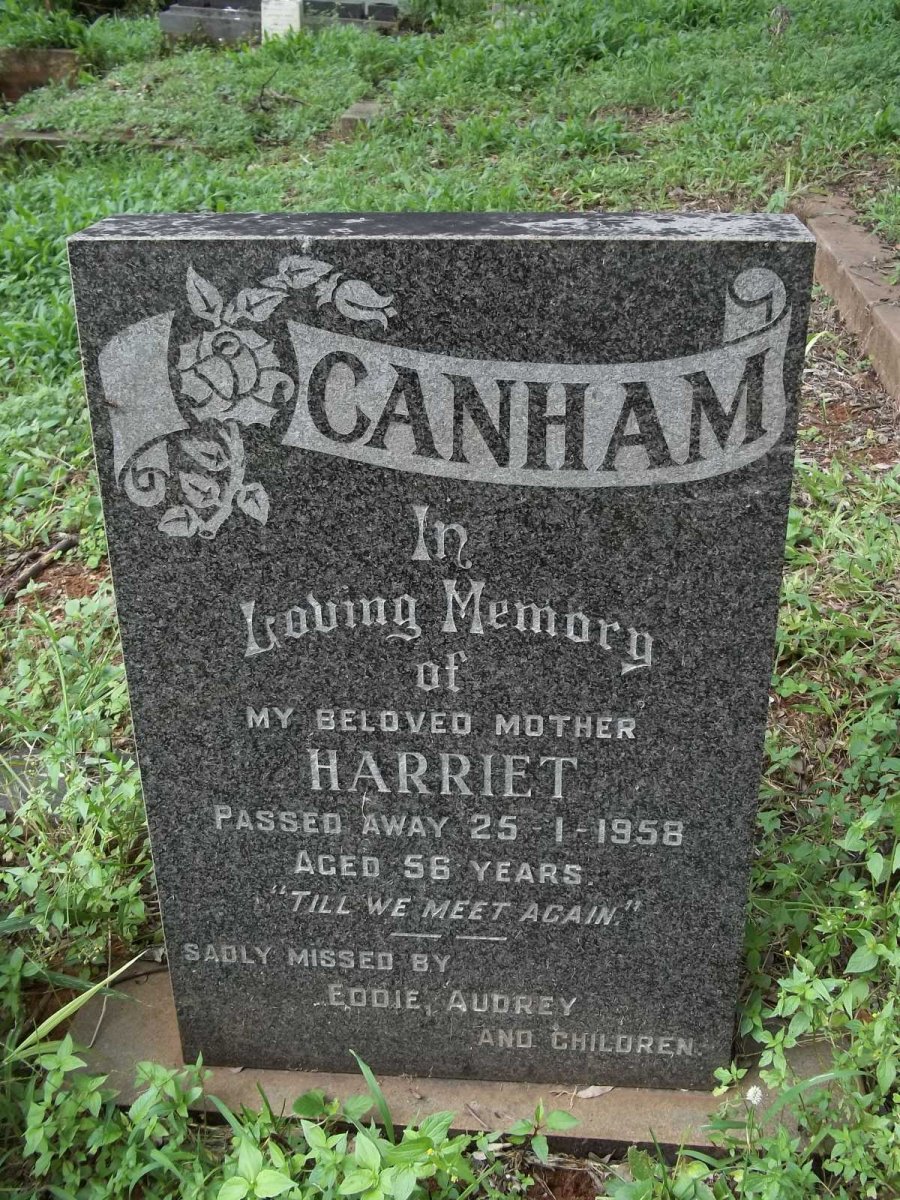 CANHAM Harriet -1958