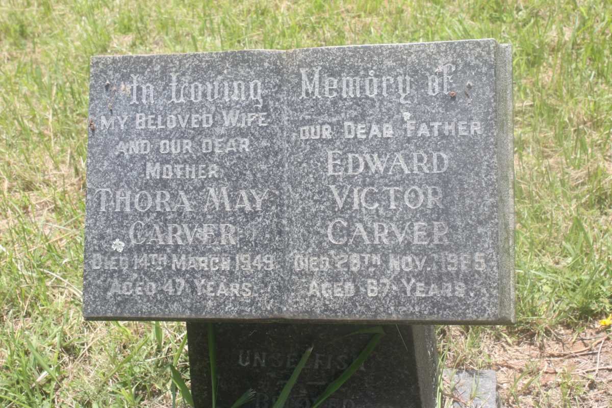CARVER Edward Victor -1965 &amp; Thora May -1949