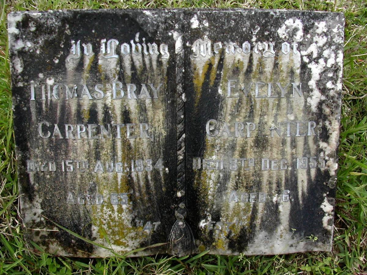 CARPENTER Thomas Bray -1934 &amp; Evelyn -1955