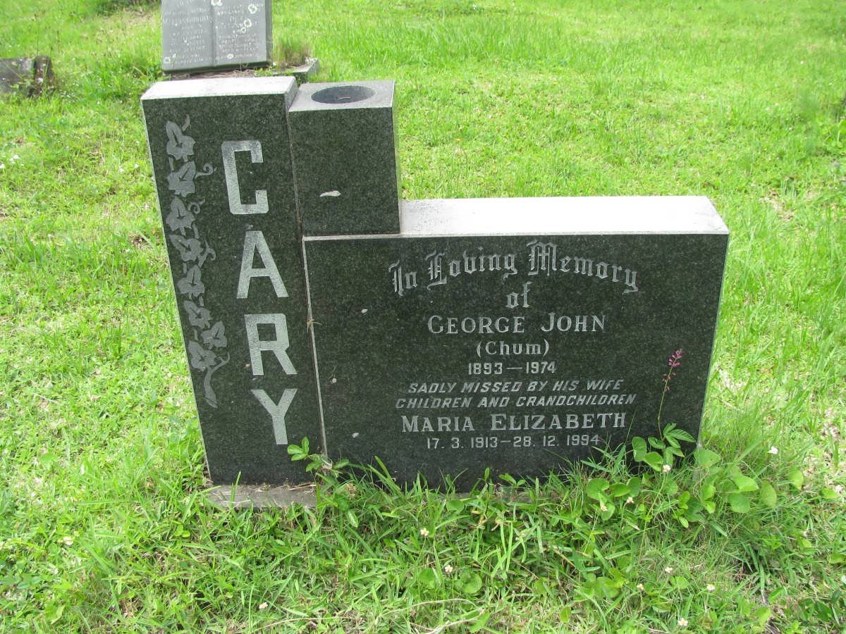 CARY George John 1893-1974 &amp; Maria Elizabeth 1913-1994