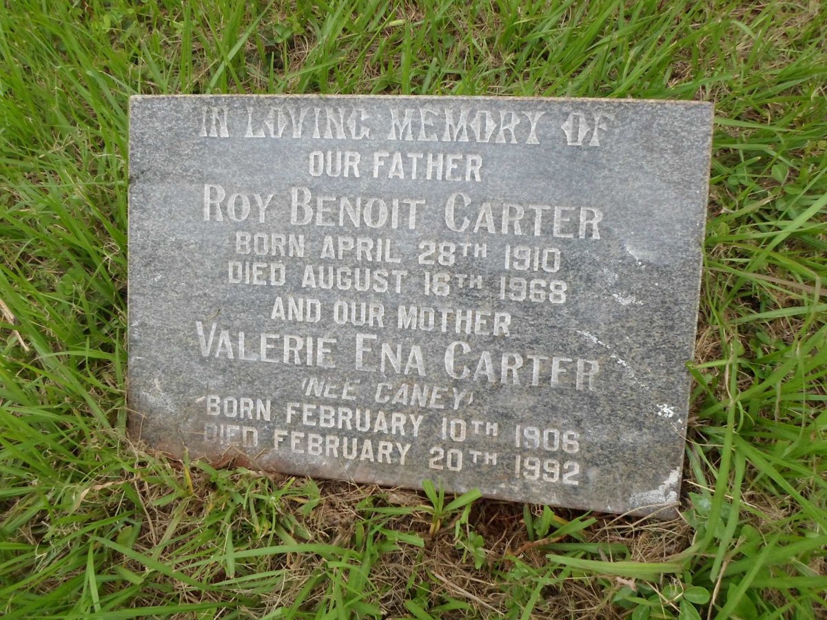 CARTER Roy Benoit 1910-1968 &amp; Valerie Ena CANEY 1906-1992 :: CARTER Judith Rosemary N. -1943