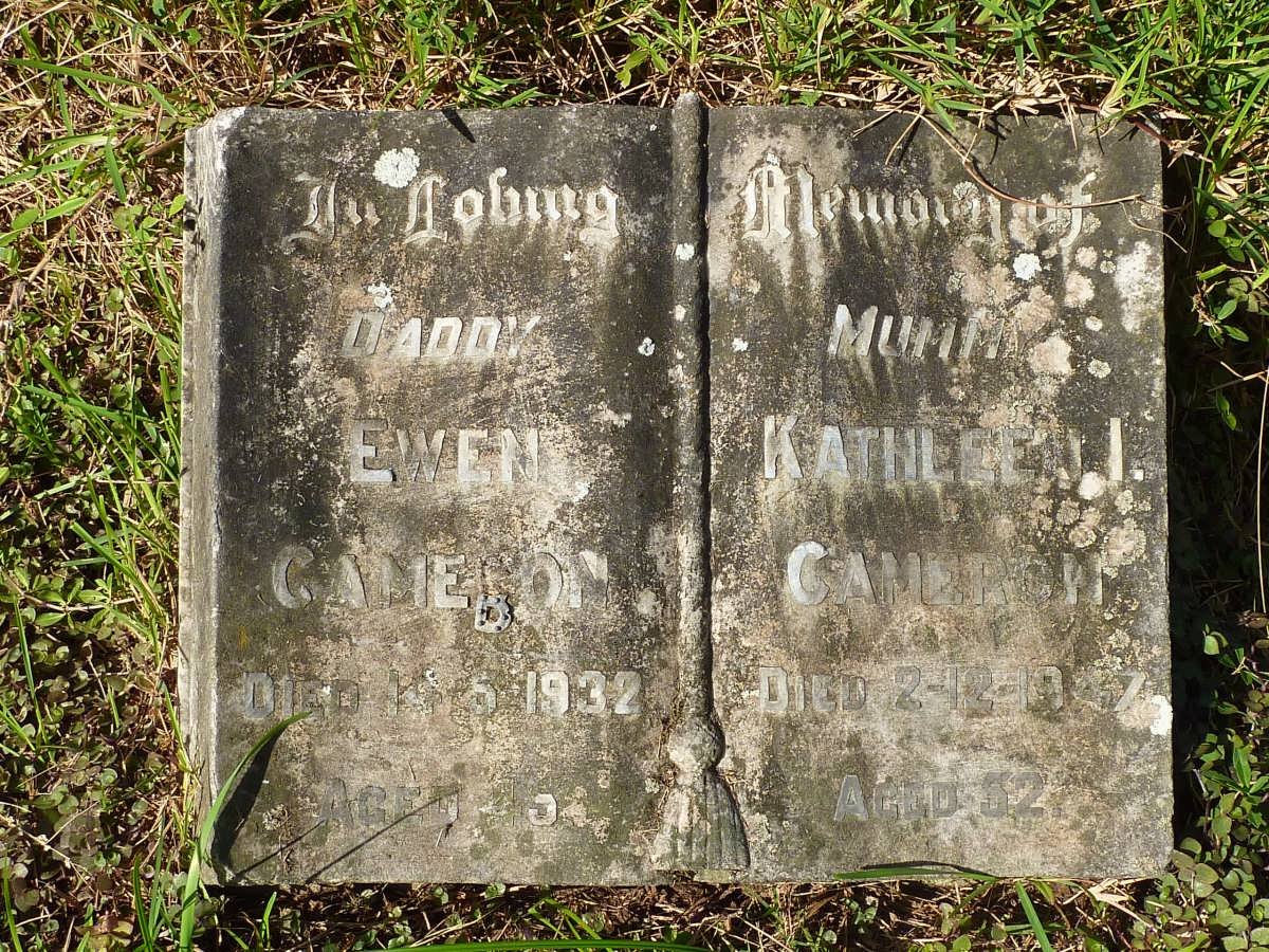 CAMERON Ewen -1932 &amp; Kathleen 1947