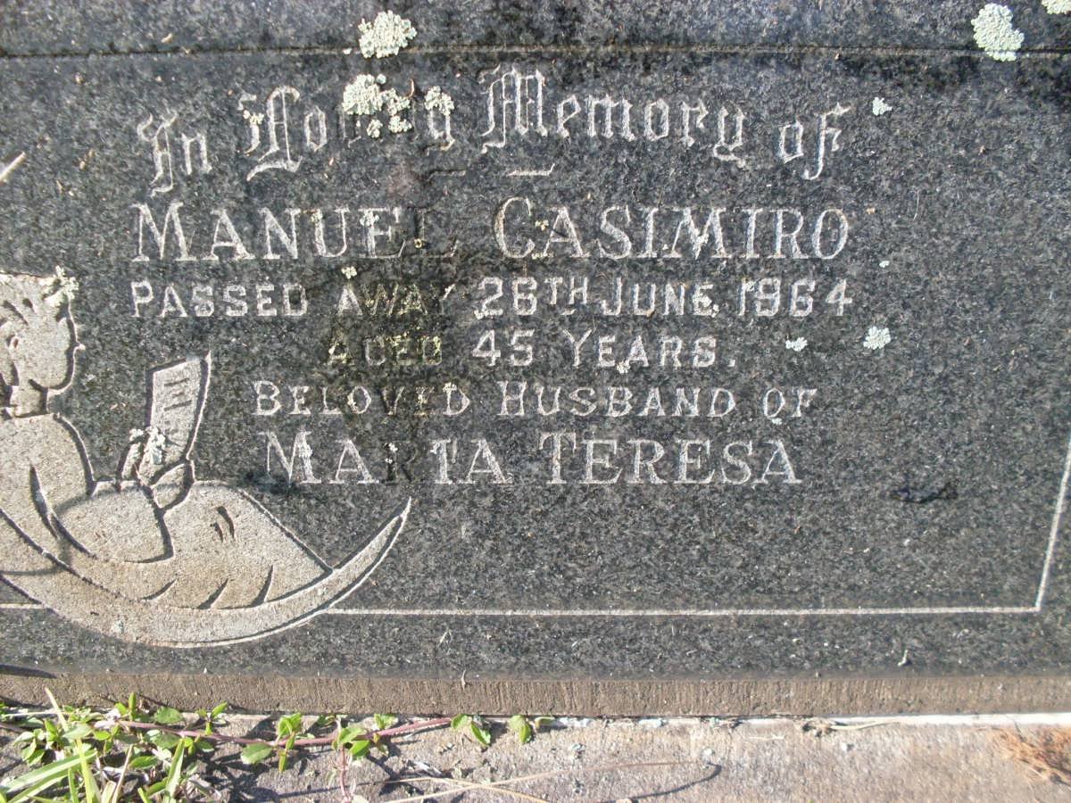 CASIMIRO Manuel -1964 :: CASIMIRO Manuel -1964 :: BOTHA Rosaria Maria 1928-2007