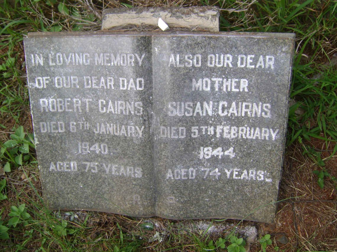 CAIRNS Robert -1940 &amp; Susan -1944