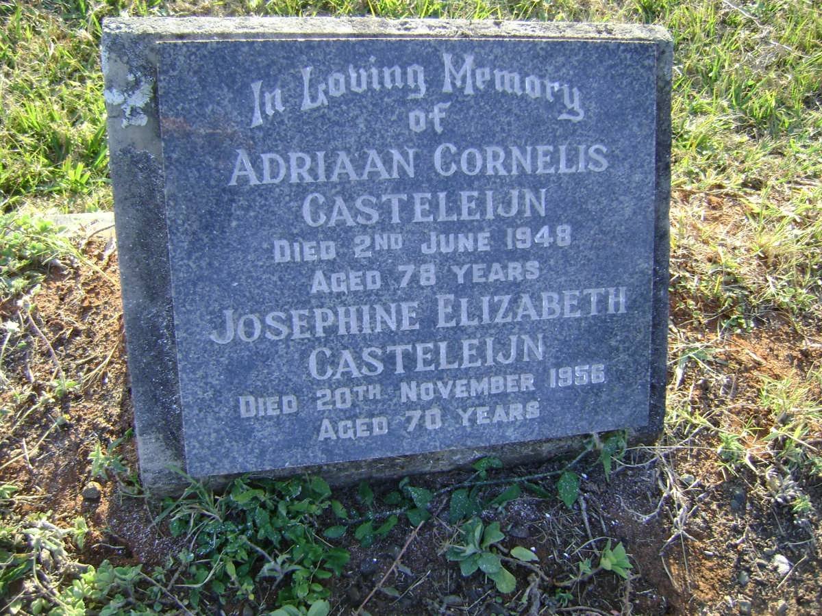 CASTELEIJN Adriaan Cornelis -1948 &amp; Josephine Elizabeth -1956
