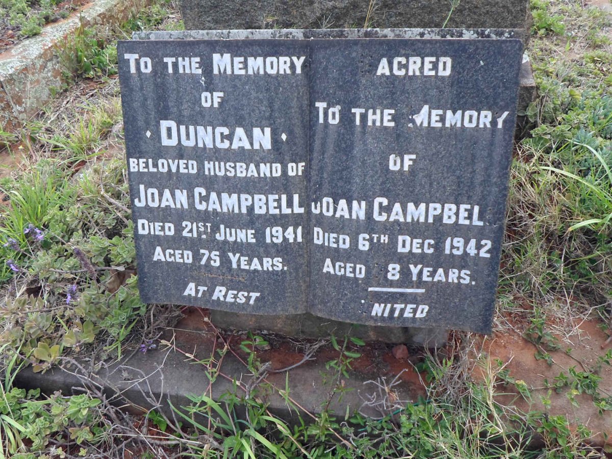 CAMPBELL Duncan -1941 :: CAMPBELL Joan -1942