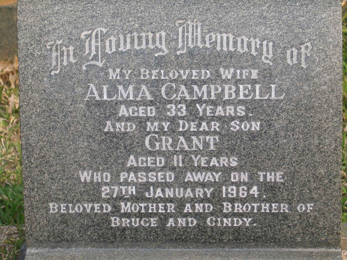 CAMPBELL Alma -1964 :: CAMPBELL Grant -1964