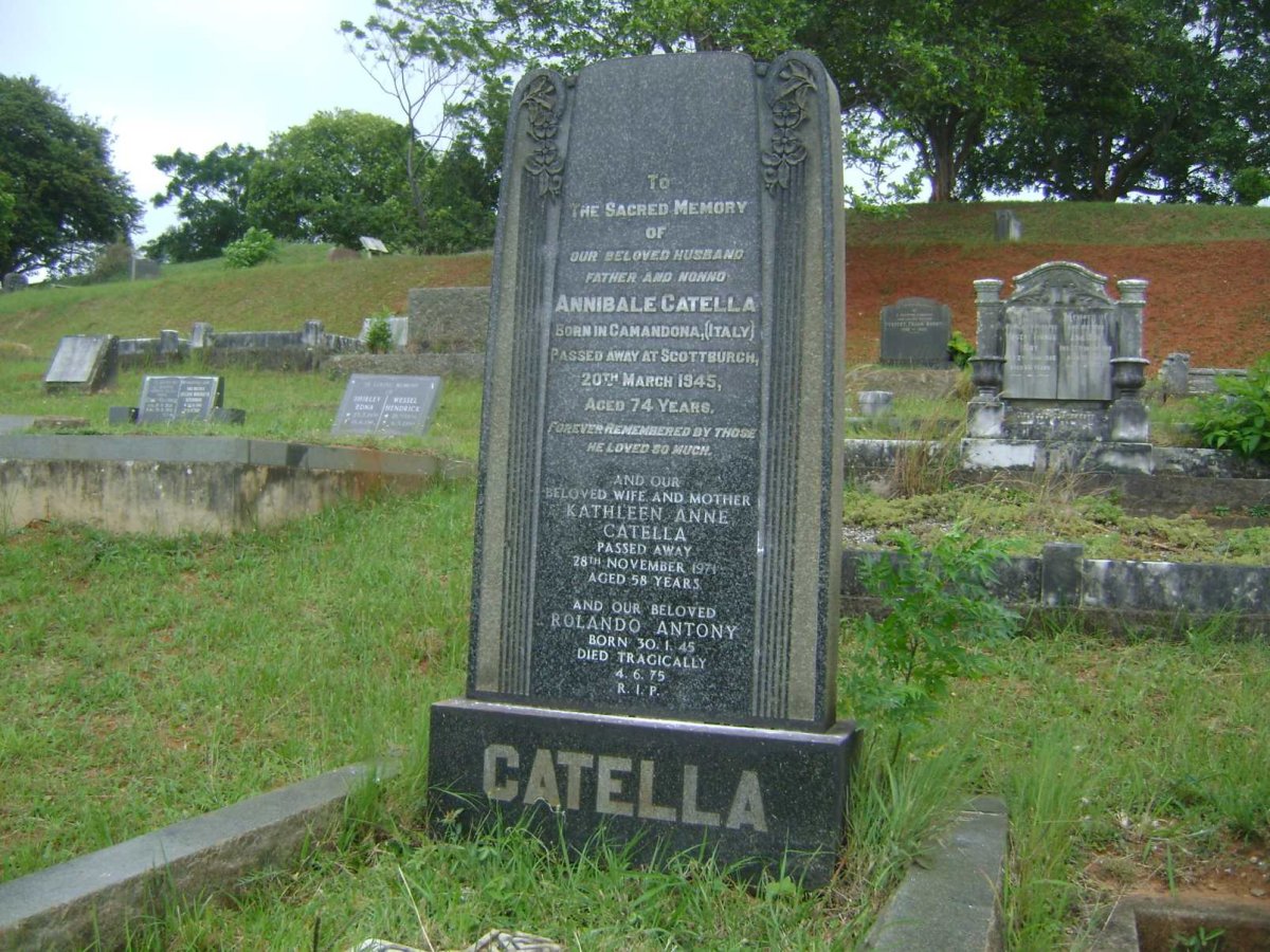 CATELLA Annibale -1945 &amp; Kathleen Anne -1971 :: CATELLA Rolando Antony 1945-1975