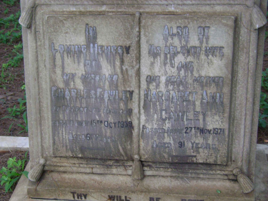 CAWLEY Charles -1939 &amp; Margaret Ann -1971