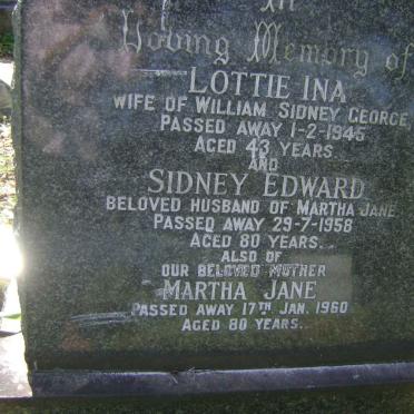 CATTELL Sidney Edward -1958 &amp; Martha Jane -1960 :: CATTELL Lottie Ina -1945