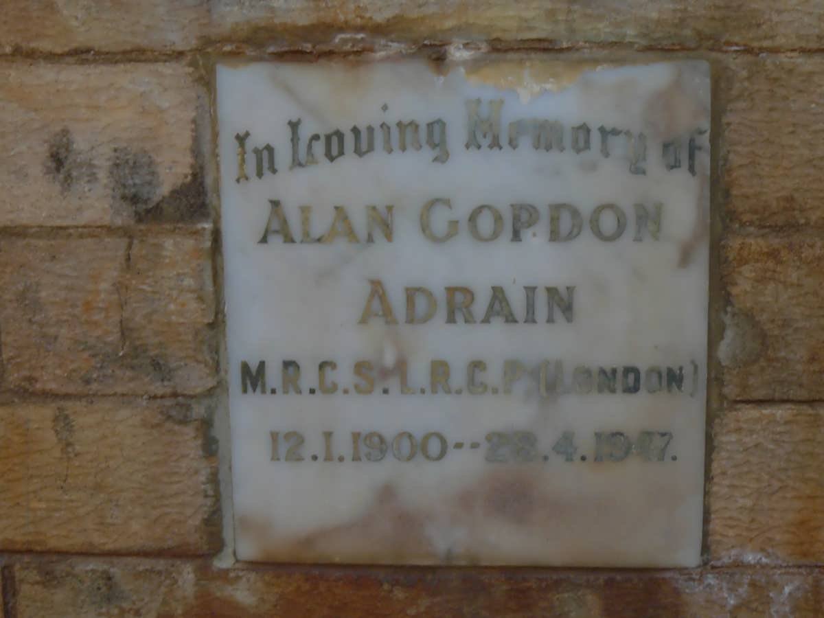 ADRAIN Alan Gordon 1900-1947