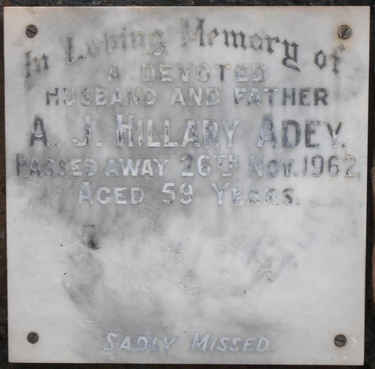 ADEY A.J. Hillary -1962