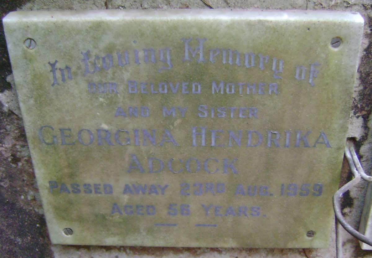 ADCOCK Georgina Hendrika -1959