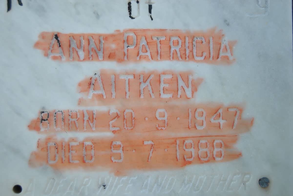 AITKEN Ann Patricia 1947-1988