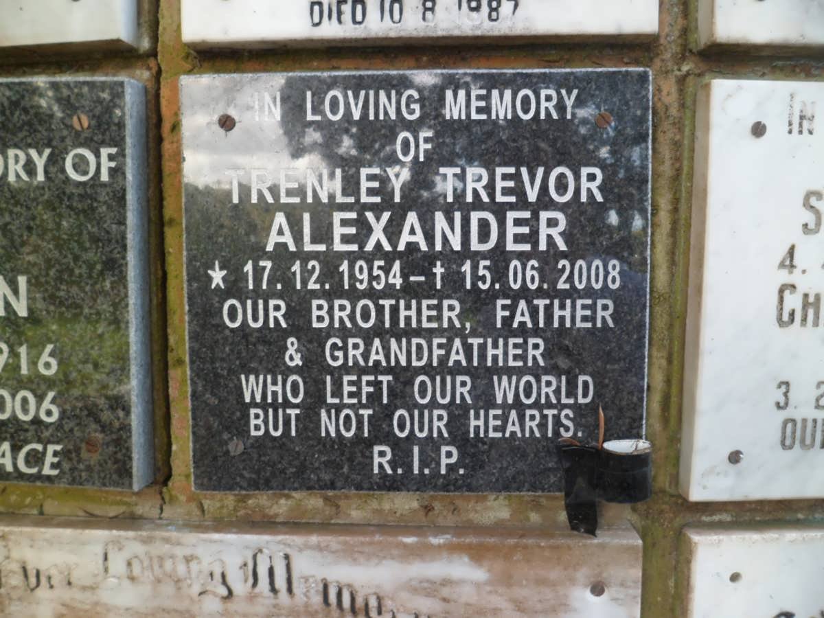 ALEXANDER Trenley Trevor 1954-2008