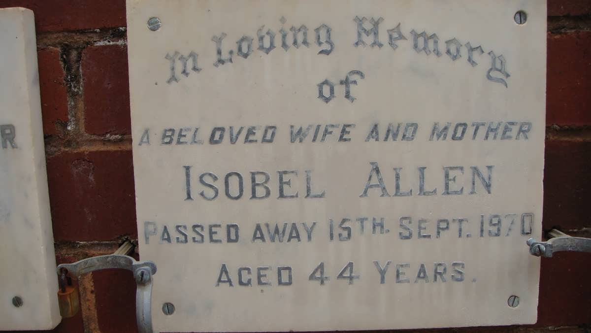 ALLEN Isobel -1970