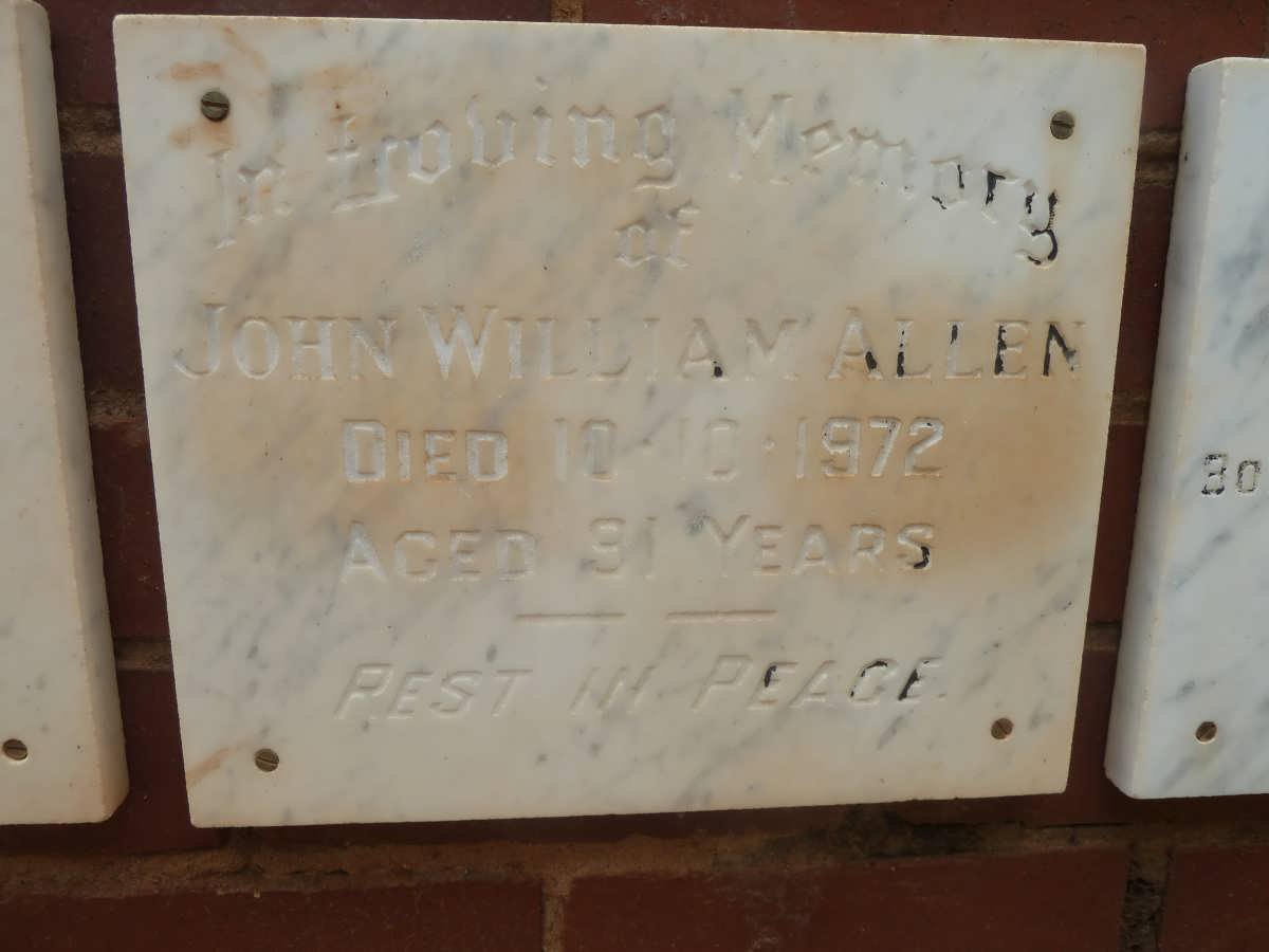 ALLEN John William -1972