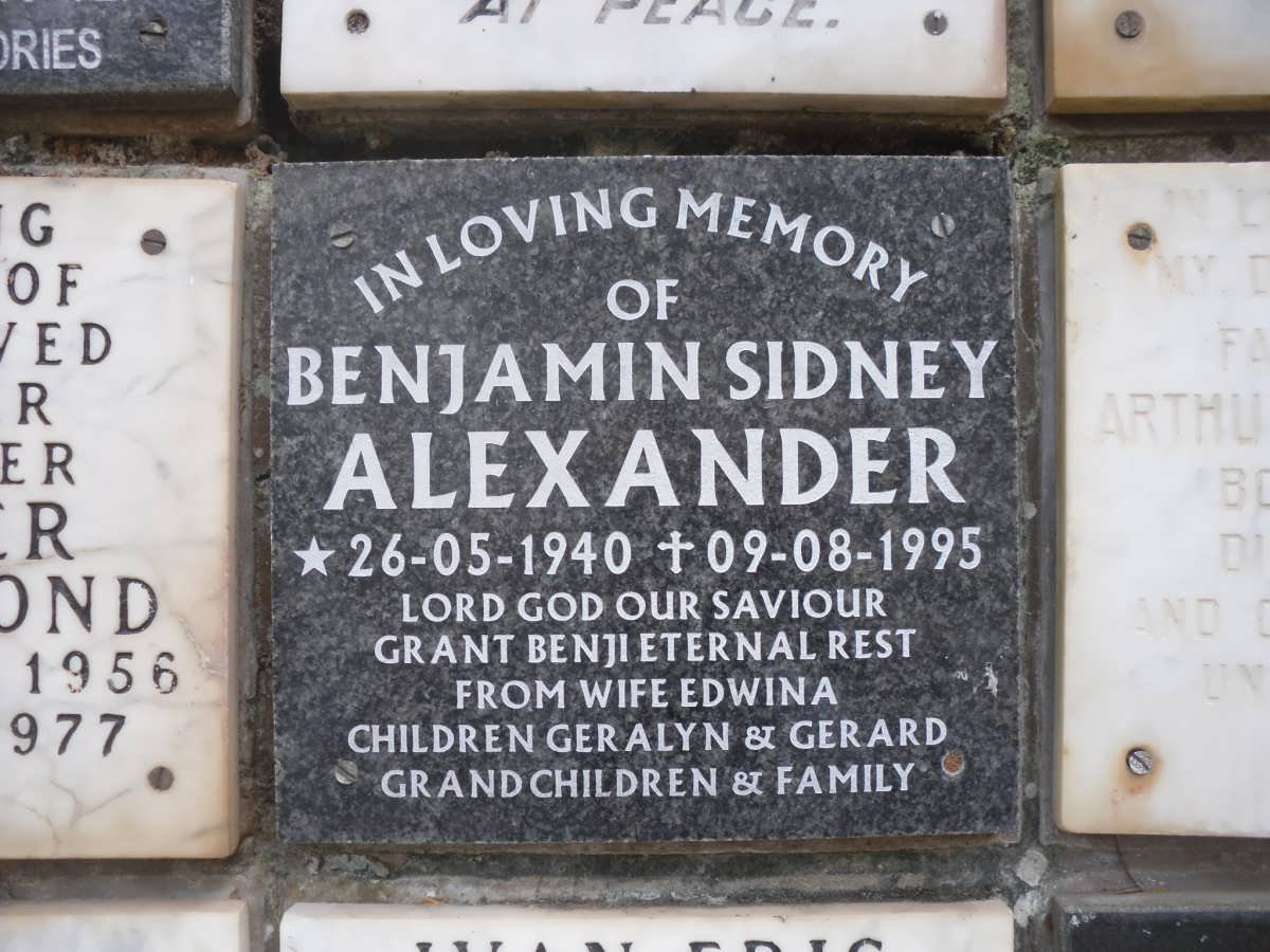 ALEXANDER Benjamin Sidney 1940-1995