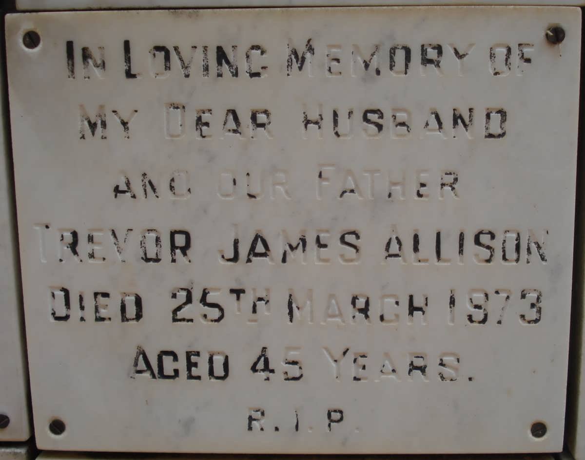 ALLISON Trevor James -1973