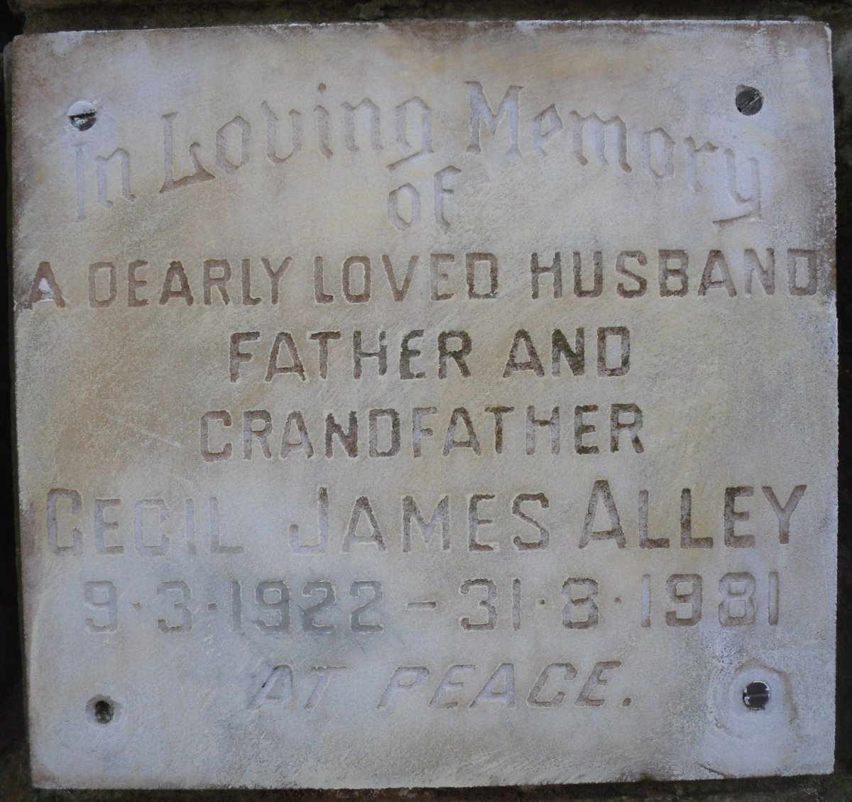 ALLEY Cecil James 1922-1981