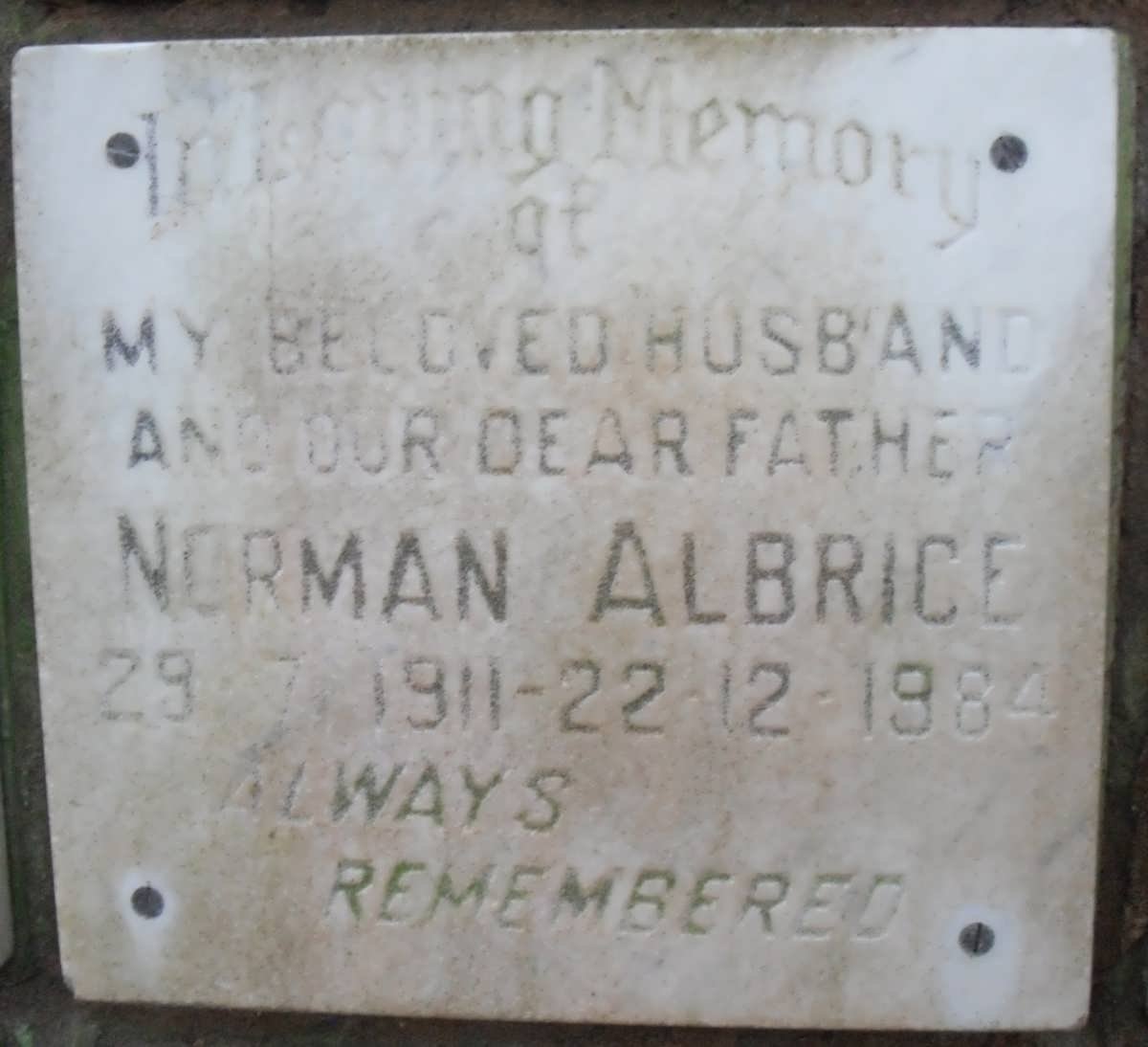 ALBRICE Norman 1911-1984