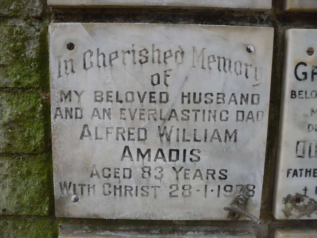 AMADIS Alfred William -1978