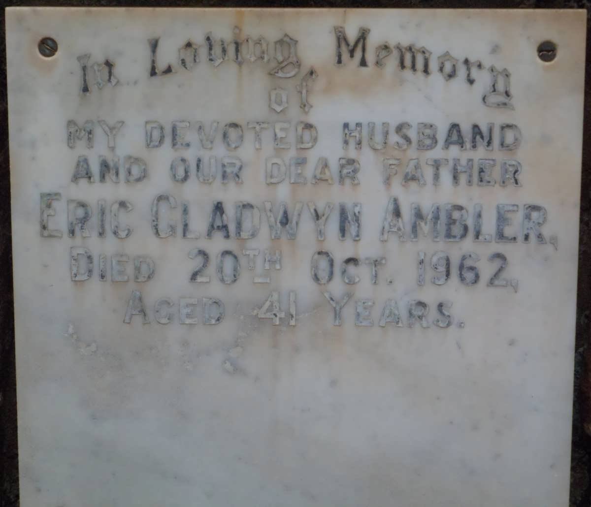 AMBLER Eric Gladwyn -1962