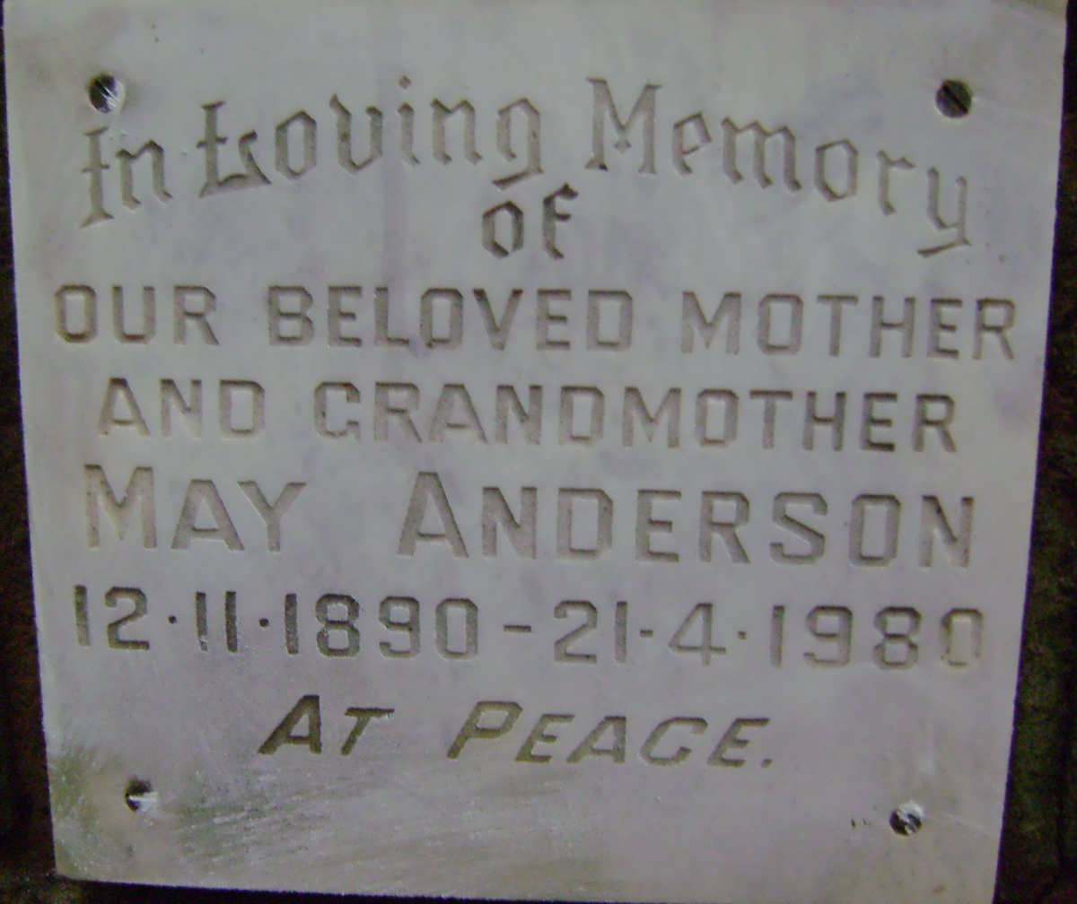 ANDERSON May 1890-1980