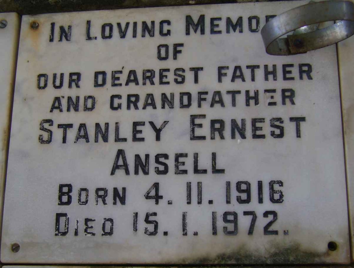 ANSELL Stanley Ernest 1916-1972