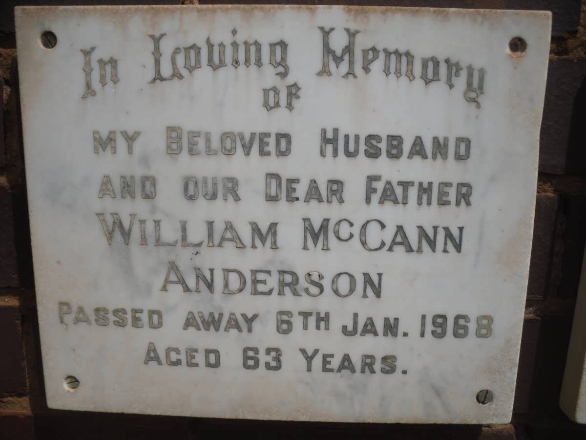 ANDERSON William McCann -1968