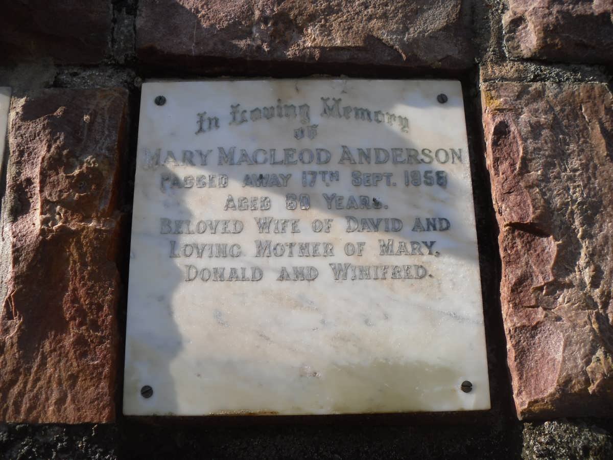 ANDERSON Mary MacLeod -1958