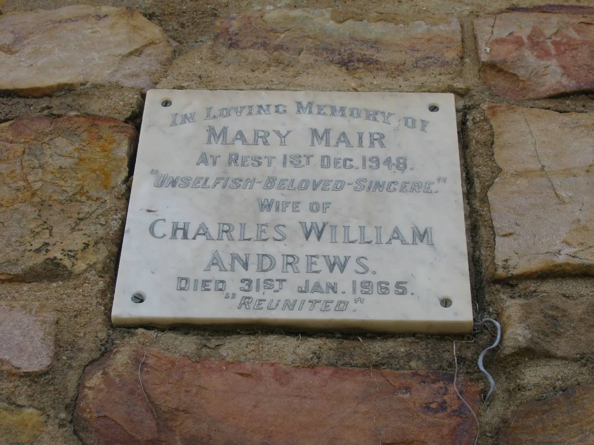 ANDREWS Charles William -1965 &amp; Mary Mair -1948
