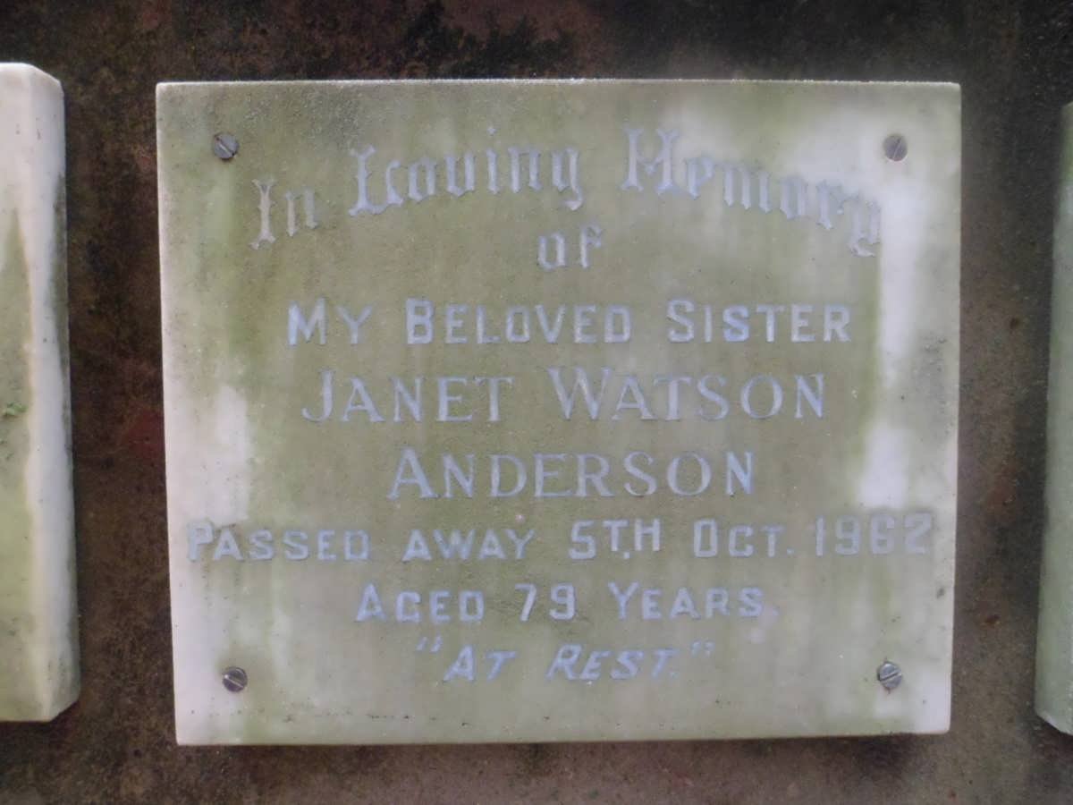 ANDERSON Janet Watson -1962