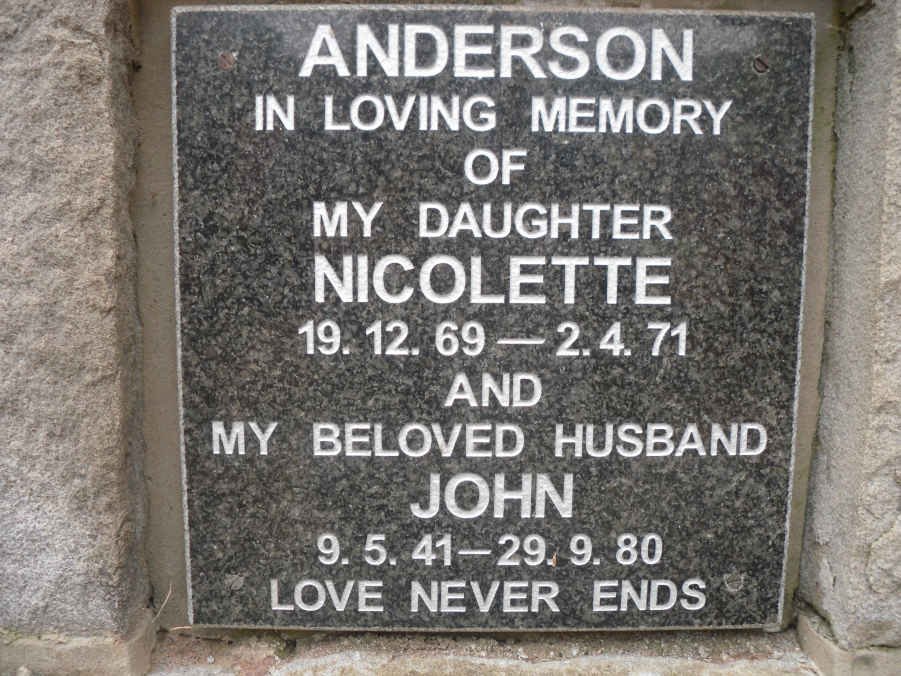 ANDERSON John 1941-1980 :: ANDERSON Nicolette 1969-1971
