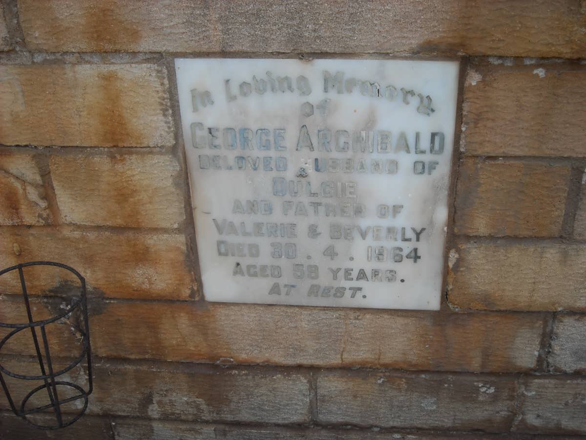 ARCHIBALD George -1964