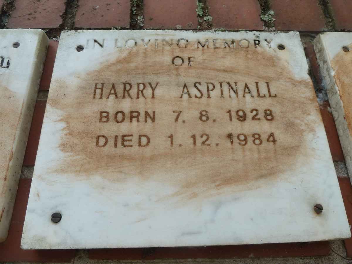 ASPINALL Harry 1928-1984