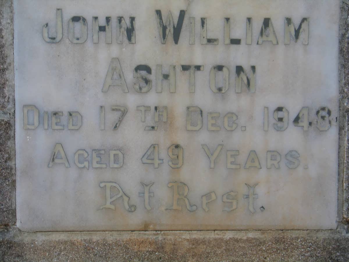 ASHTON John William -1948