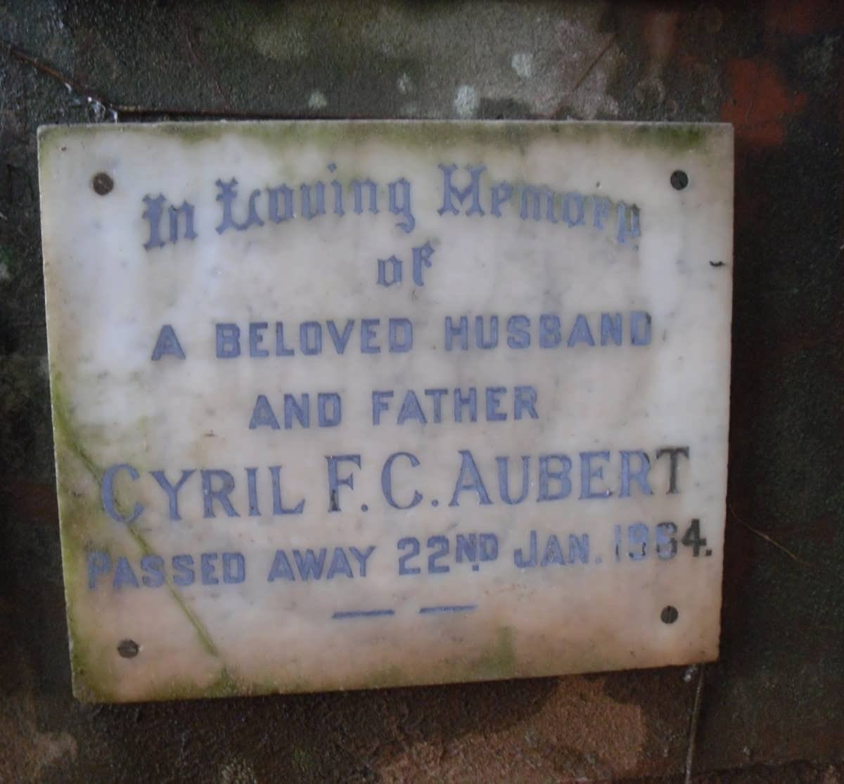 AUBERT Cyril F.C. -1964