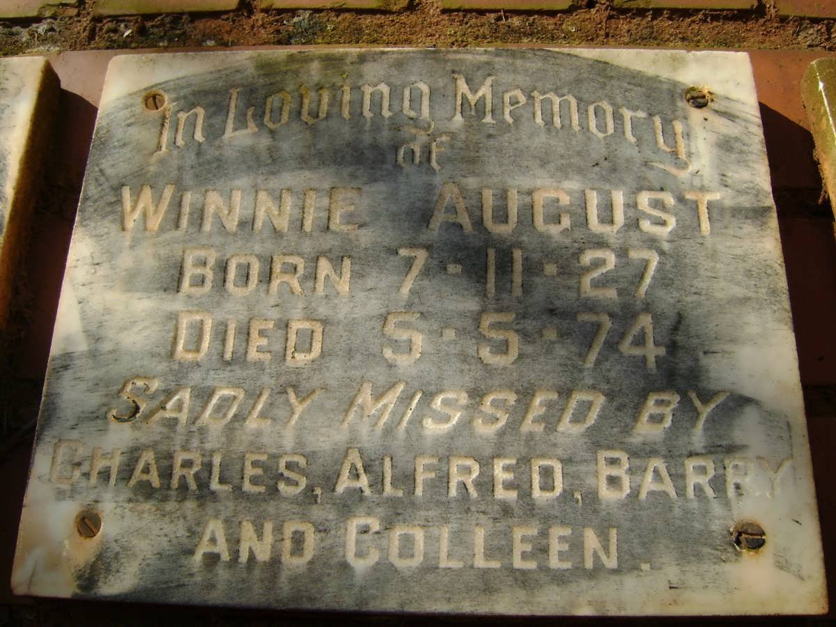 AUGUST Winnie 1927-1974