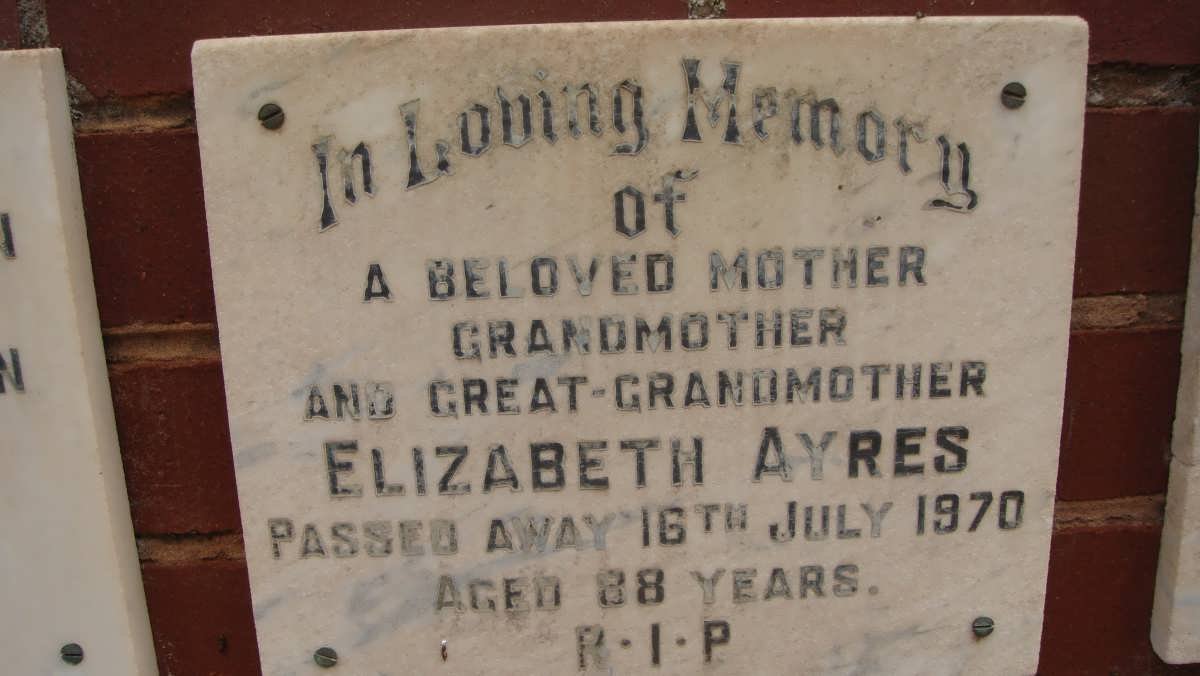 AYRES Elizabeth -1970