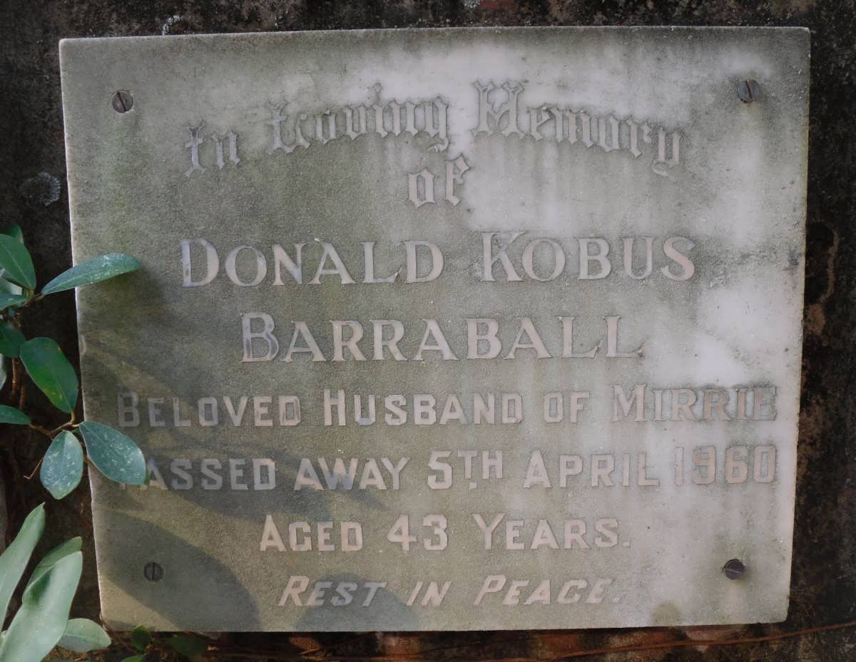 BARRABALL Donald Kobus -1960