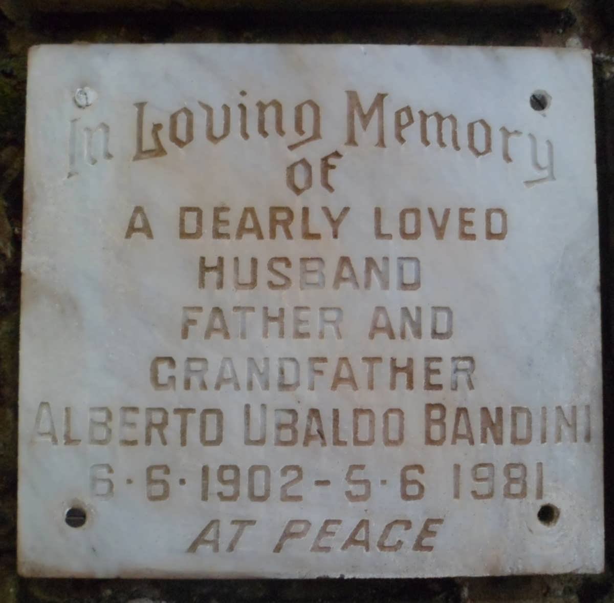 BANDINI Alberto Ubaldo 1902-1981