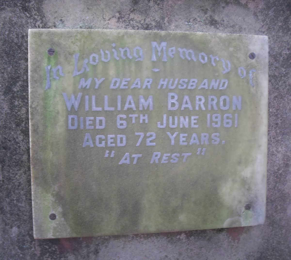 BARRON William -1961