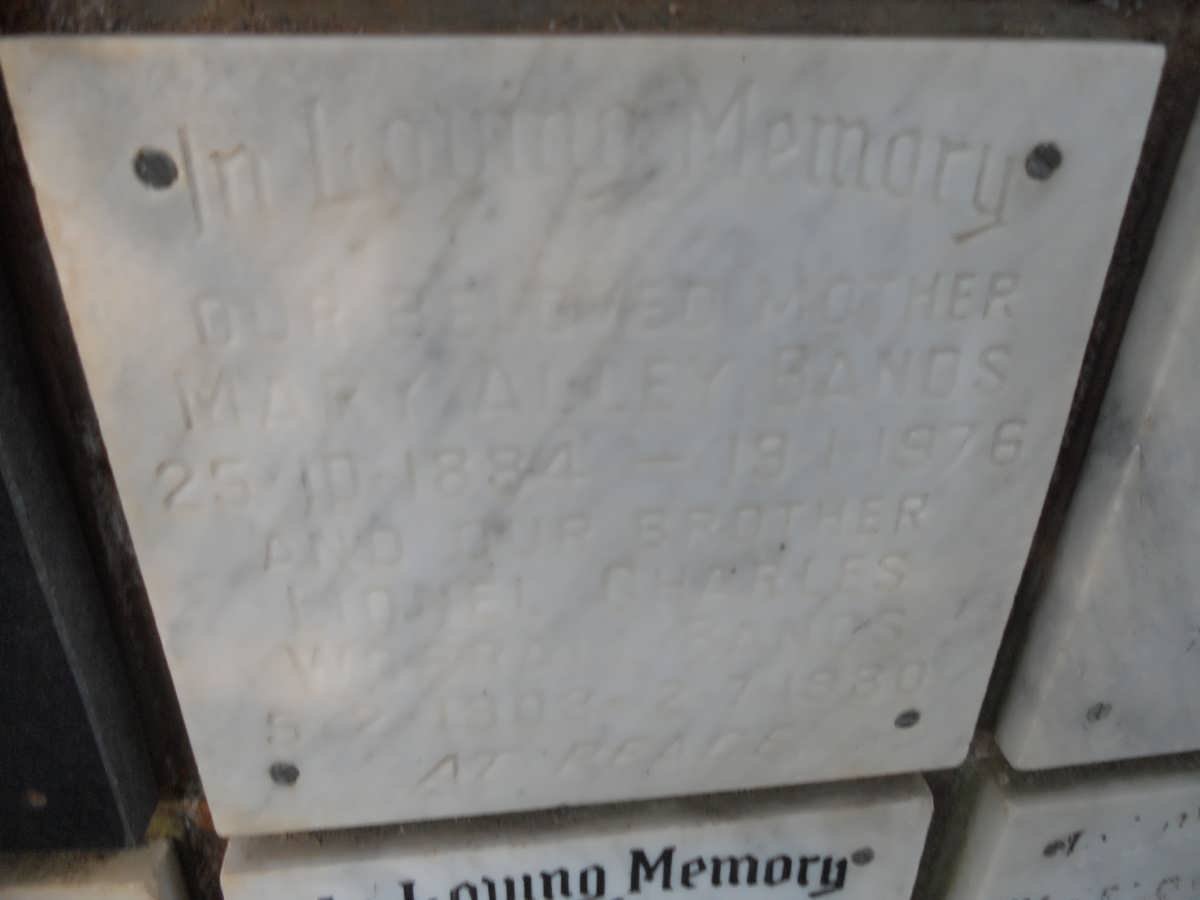 BANDS Mary Alley 1884-1976 :: BANDS Lionel Charles Worrall 1908-1980