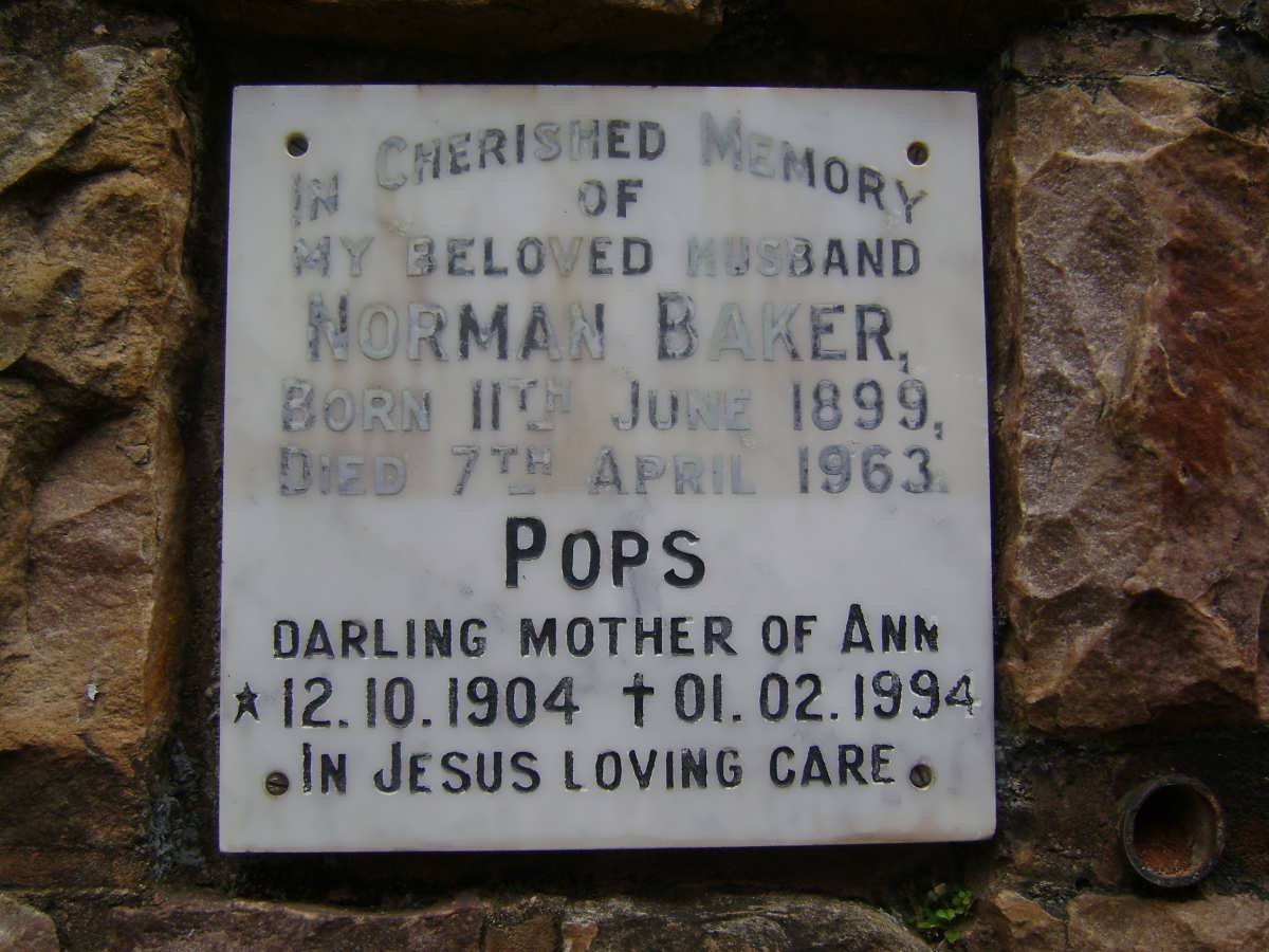 BAKER Norman 1899-1963 &amp; Pops 1904-1994