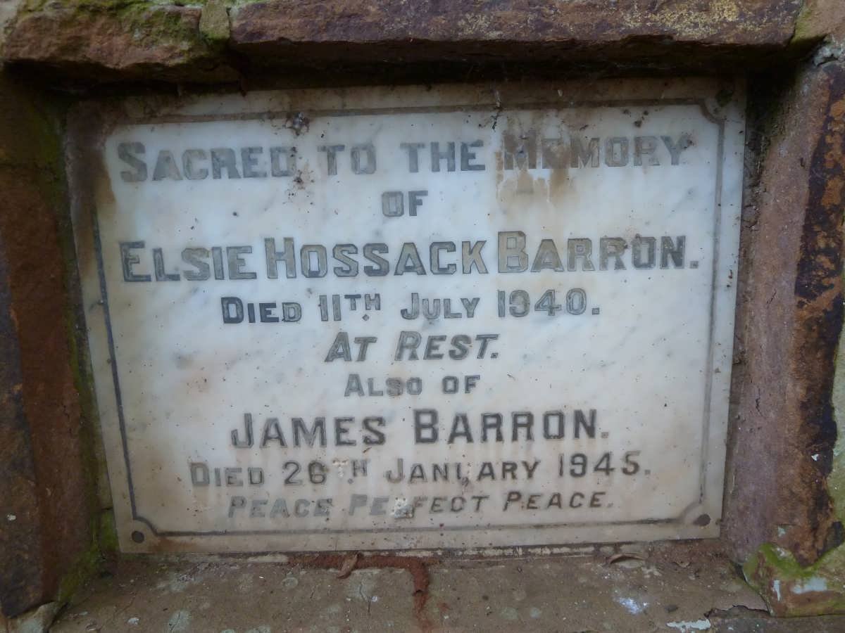 BARRON James -1945 &amp; Elsie Hossack -1940
