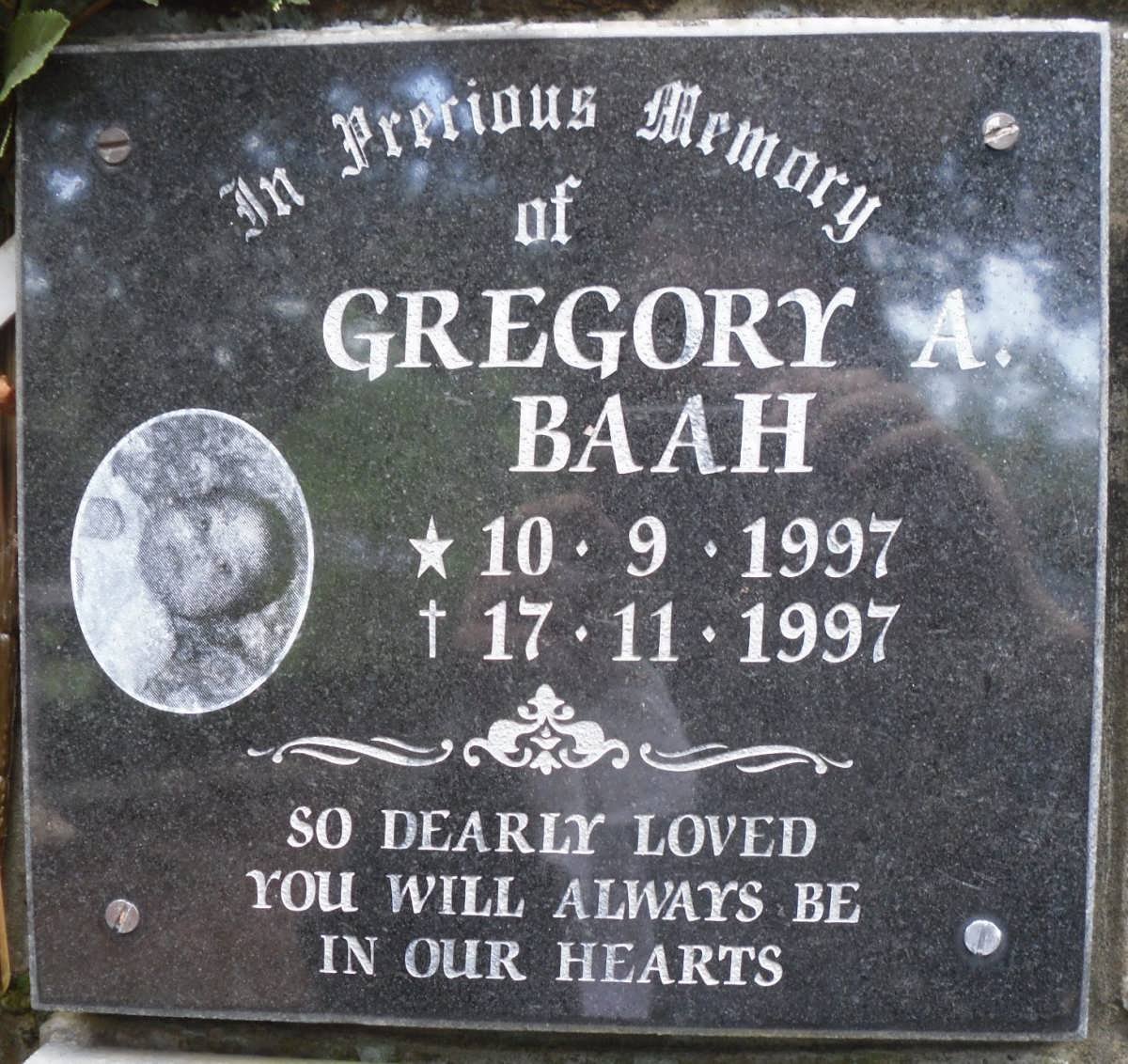 BAAH Gregory A. 1997-1997