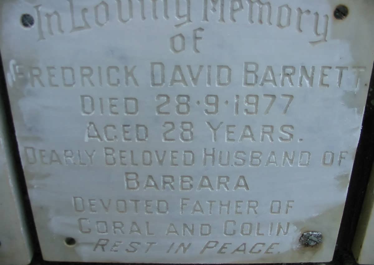 BARNETT Fredrick David -1977