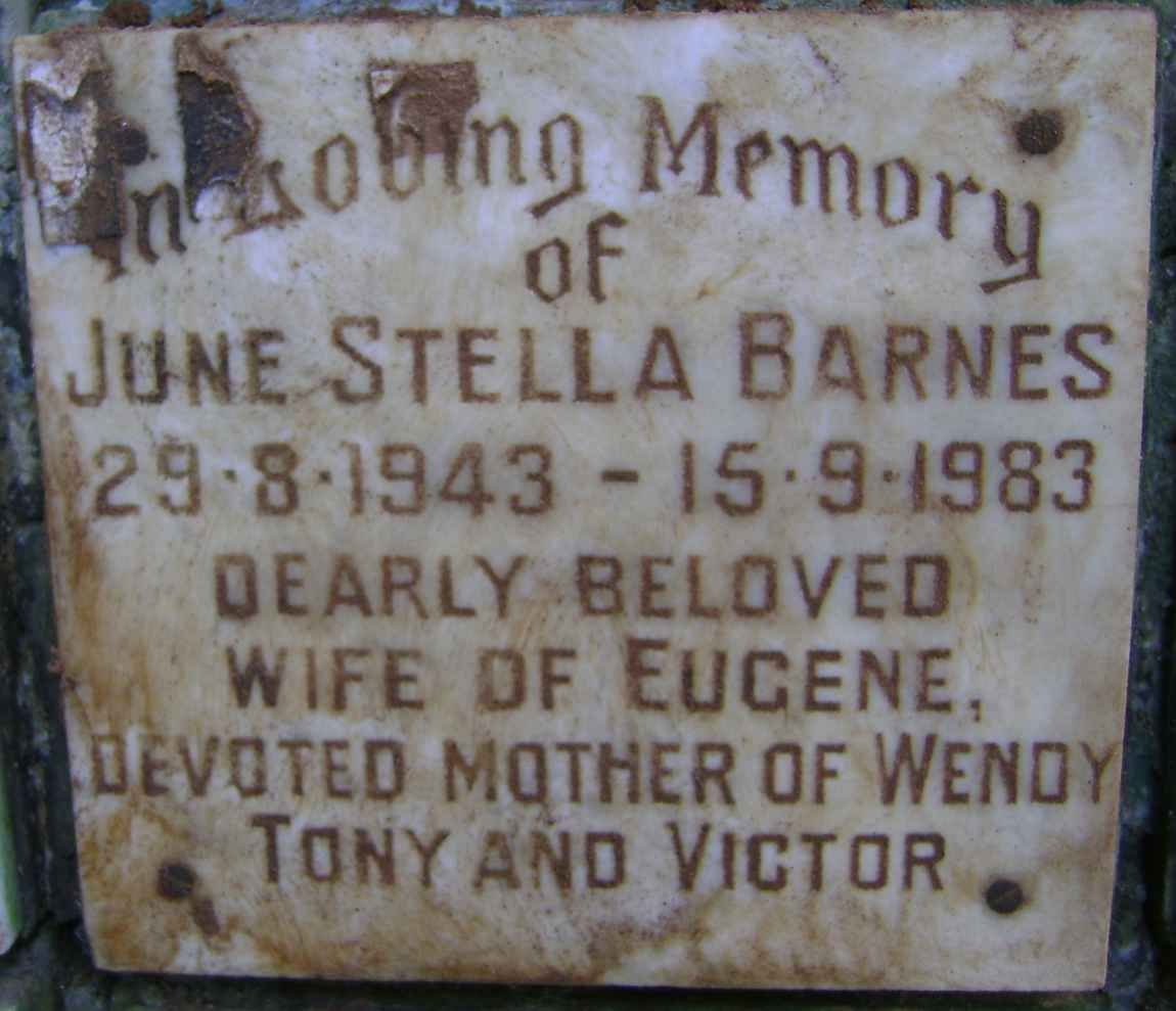 BARNES June Stella 1943-1983